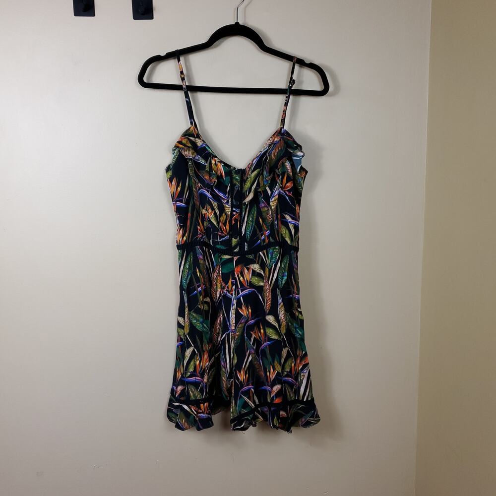 Deby Debo Rodriguez Romper Tropical Leaf Print Size M